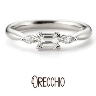 【ORECCHIO(オレッキオ)】 ジャスミン～エメラルドカットダイヤ×マーキスダイヤで他にはないデザイン