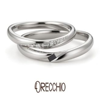 【ORECCHIO(オレッキオ)】スイートマジョラム～バゲットカットダイヤの輝き曲線を描くフォルムが美しい結婚指輪