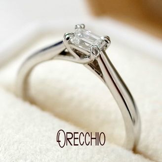 【ORECCHIO(オレッキオ)】 ゲットウ～婚約指輪　シンプルなデザインだからこそ側面から見た時の拘りのデザイン