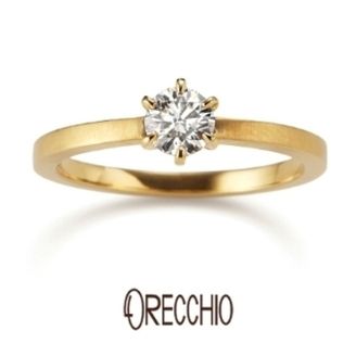 【ORECCHIO(オレッキオ)】＜pipi～ピピ＞PE-1401　シンプルな立爪にエッジのきいた細身のアームが印象的な婚約指輪