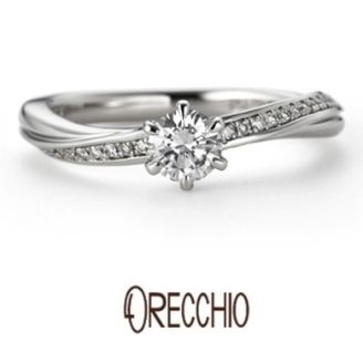 【ORECCHIO(オレッキオ)】クレッシェンド ～結婚指輪との重ね付けでより華やかでエレガントな婚約指輪