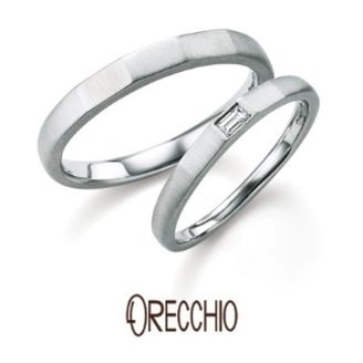 【ORECCHIO(オレッキオ)】＜safari～サファリ＞FM-2203/FM-2204 ほどよく角を持たせたアームにバゲットカットダイヤでアクセントを