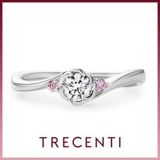 【TRECENTI(トレセンテ)】【お花を彷彿とさせるダイヤモンドセッティング】ペオニアS（FLO-6EP)