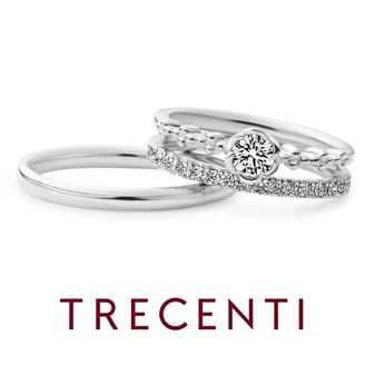 【TRECENTI(トレセンテ)】フローラ＆ハーフエタニティ(FLO-6G, TH-AM,ET-SH15)