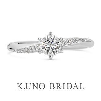【ケイウノ ブライダル(K.UNO BRIDAL)】【パーチェ】10ピースのメレダイヤモンドをあしらったエンゲージリング
