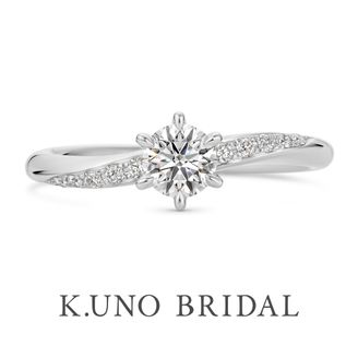【ケイウノ ブライダル(K.UNO BRIDAL)】 【パーチェ】10ピースのメレダイヤモンドをあしらったエンゲージリング