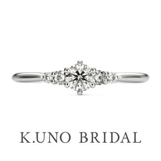【ケイウノ ブライダル(K.UNO BRIDAL)】 【コロッラ（メレダイヤ）】連なるメレダイヤが可憐に輝く婚約指輪