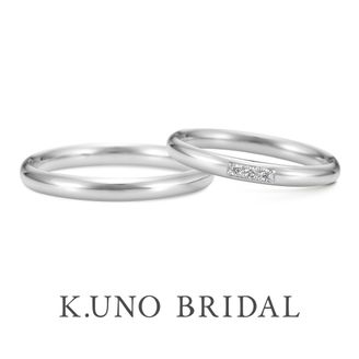 【ケイウノ ブライダル(K.UNO BRIDAL)】 月日-アレンジオーダー-（ダイヤ3ピース）