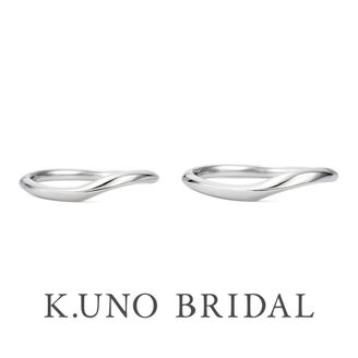 【ケイウノ ブライダル(K.UNO BRIDAL)】【アリエッタⅡ】そよ風をイメージしたウェーブラインの結婚指輪