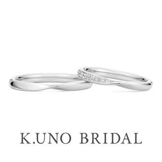【ケイウノ ブライダル(K.UNO BRIDAL)】 【リボン】リボンがモチーフのシンプルな結婚指輪