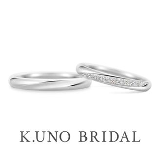 【ケイウノ ブライダル(K.UNO BRIDAL)】【ヴェラ フォルツァ】ふたりの気持ちを表した一筋のラインがポイントの結婚指輪