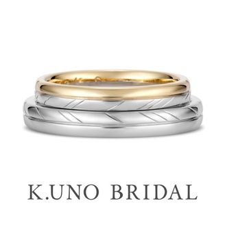 【ケイウノ ブライダル(K.UNO BRIDAL)】[オーダーメイド]ふたつ重ねると、想い出の“若松の葉”の姿が浮かび上がる