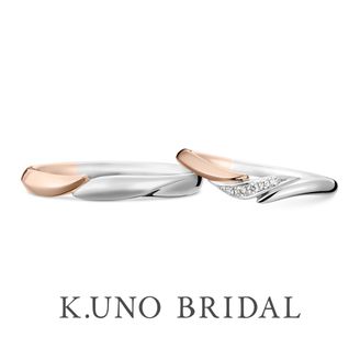 【ケイウノ ブライダル(K.UNO BRIDAL)】 【アフィニタ】ラインが異なっていてもお揃い感のある結婚指輪（コンビデザイン）