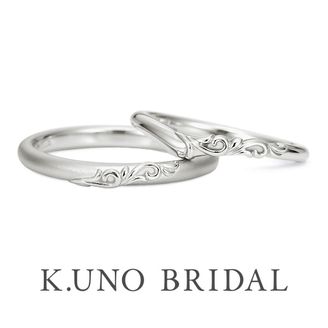 【ケイウノ ブライダル(K.UNO BRIDAL)】【コロッラ】成長を表す植物模様にふたりの未来を願って