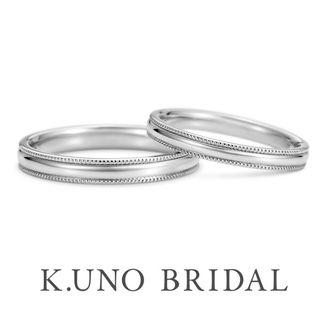 【ケイウノ ブライダル(K.UNO BRIDAL)】【ロイヤルブライトネス】一周続く《ミル打ち》は、ふたりで刻む永遠の時を想って…