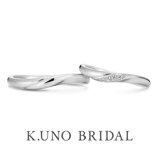 【ケイウノ ブライダル(K.UNO BRIDAL)】 NEW 【フルリア】指のつけ根に馴染むやわらかな曲線美を表現した結婚指輪