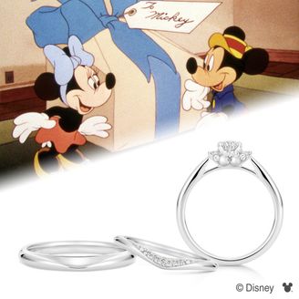 【ケイウノ ブライダル(K.UNO BRIDAL)】[Disney] ミッキー&ミニー / セットリング Be With Me