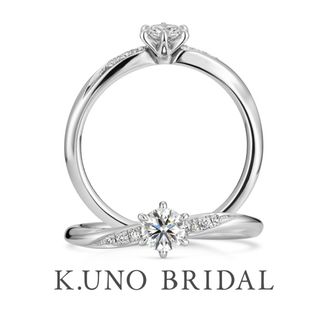 【ケイウノ ブライダル(K.UNO BRIDAL)】NEW 【パーチェ・コルテ】人気デザインの石座の高さを抑えた婚約指輪