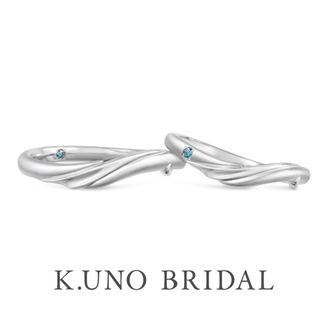 【ケイウノ ブライダル(K.UNO BRIDAL)】[オーダーメイド]思い出の海をイメージした結婚指輪