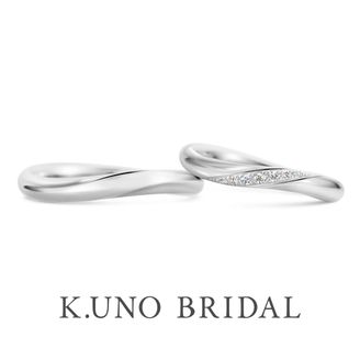 【ケイウノ ブライダル(K.UNO BRIDAL)】 【パーチェ】ゆるやかなウェーブラインの結婚指輪