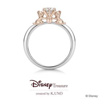 【ケイウノ ブライダル(K.UNO BRIDAL)】［Disney］Chipper Buddy/チップ＆デール エンゲージリング 