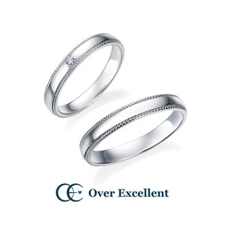 【Over Excellent(オーバーエクセレント)】【Flower Shower -フラワーシャワー-】サイドに施されたミルグレインエッジがシンプルなシルエットにモダンでクラシカルな表情をプラス。