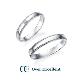 【Over Excellent(オーバーエクセレント)】 【Flower Shower -フラワーシャワー-】サイドに施されたミルグレインエッジがシンプルなシルエットにモダンでクラシカルな表情をプラス。