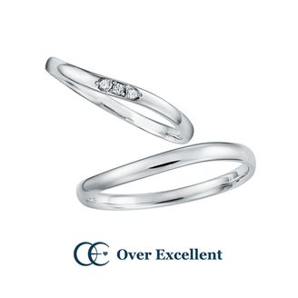 【Over Excellent(オーバーエクセレント)】【Exacum affine エキザカム -あなたを愛します-】大切な人への贈り物にぴったりの花言葉を持つ、エキザカム。流れるようなゆったりとしたシルエットは、指になじむ着け心地です。