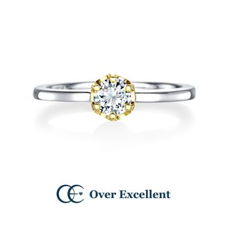 【Over Excellent(オーバーエクセレント)】 【Carnation カーネーション -愛情-】センターストーンを引き立てる演出が施されたかわいらしさと優美さを兼ね備えたリング