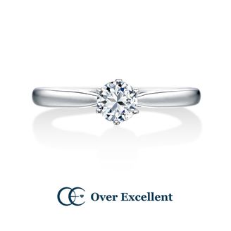 【Over Excellent(オーバーエクセレント)】 【Tulip チューリップ -思いやり-】六本爪のリング。サイドシルエットは花のような美しさを追求しました