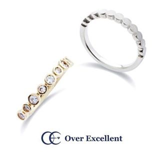 【Over Excellent(オーバーエクセレント)】 【Water Dots ウォータードット -幸せの水玉-】実りを表すラッキーモチーフであるドット模様。願いが叶う力を持つモチーフにふたりをずっと続く幸せを込めて。