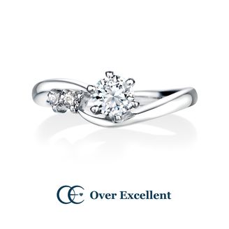 【Over Excellent(オーバーエクセレント)】 【Phalaenopsis ファレノプシス -清純-】幸せを運ぶように緩やかにカーブするデザインは、優美で上品な印象。