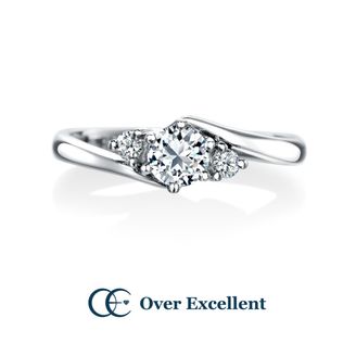 【Over Excellent(オーバーエクセレント)】【Iris アヤメ -やさしいこころ-】薫風とともに爽やかな初夏の花、アヤメ。端正で凛とした佇まいに、朝露のように光るダイヤモンド。繊細ながら緩やかに流れる、指を美しく見せるデザインです。