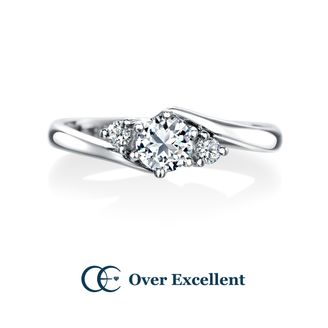 【Over Excellent(オーバーエクセレント)】 【Iris アヤメ -やさしいこころ-】薫風とともに爽やかな初夏の花、アヤメ。端正で凛とした佇まいに、朝露のように光るダイヤモンド。繊細ながら緩やかに流れる、指を美しく見せるデザインです。