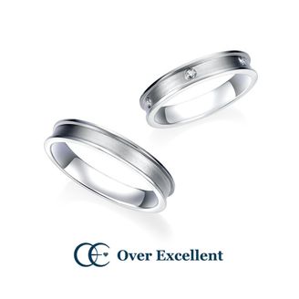 【Over Excellent(オーバーエクセレント)】【Oncidium オンシジウム -美しい瞳-】マット加工を施したアームに、艶のあるエッジが上品に輝くモダンなリング。