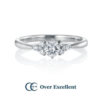 【Over Excellent(オーバーエクセレント)】【Viola　ビオラ　～私を思って～】　小さく可憐ながらも凛とした美しさを持つビオラの花。その愛らしさを表現したエレガントなリングです。