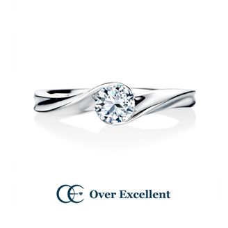 【Over Excellent(オーバーエクセレント)】【Precious ribbon プレシャス・リボン -ふたりの愛を永遠に-】二人の愛を重ね合わせるリボンのような流れるデザイン。優雅な曲線美をお手元に。