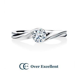 【Over Excellent(オーバーエクセレント)】 【Precious ribbon プレシャス・リボン -ふたりの愛を永遠に-】二人の愛を重ね合わせるリボンのような流れるデザイン。優雅な曲線美をお手元に。