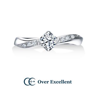 【Over Excellent(オーバーエクセレント)】【Star of bethlehem　スターオブベツレヘム　-流れ星-】真っすぐ向き合うふたりを導き輝く流れ星をイメージした優美な曲線。