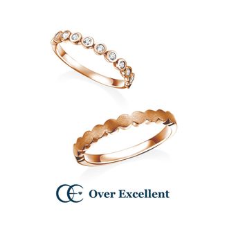 【Over Excellent(オーバーエクセレント)】【Water Drop ウォータードロップ -輝く雫-】永遠を表す意味を持つ円模様。普遍的ながらどこか個性が光るリング。