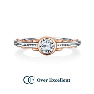 【Over Excellent(オーバーエクセレント)】【Garden Ribbon -ガーデン・リボン-】絆を象徴するリボンモチーフが印象的な大人可愛い婚約指輪。細やかな職人の技。