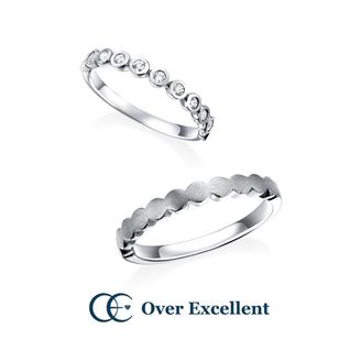 【Over Excellent(オーバーエクセレント)】【Water Drop ウォータードロップ -輝く雫-】永遠を表す意味を持つ円模様。普遍的ながらどこか個性が光るリング。