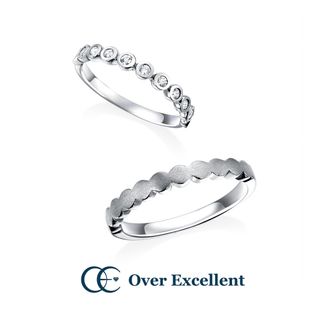 【Over Excellent(オーバーエクセレント)】 【Water Drop ウォータードロップ -輝く雫-】永遠を表す意味を持つ円模様。普遍的ながらどこか個性が光るリング。
