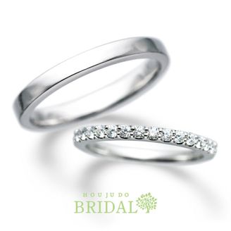 【宝寿堂(ほうじゅどう)】☆新作☆【宝寿堂】シンプルでスタイリッシュなフォルム＆ちょうどいい華やかさのハーフエタニティ《KM112/HD3034》