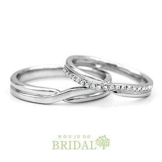 【宝寿堂(ほうじゅどう)】 【宝寿堂】スタイリッシュでエレガントな結婚指輪（マリッジリング） ｜ HM2833L / HD2833S