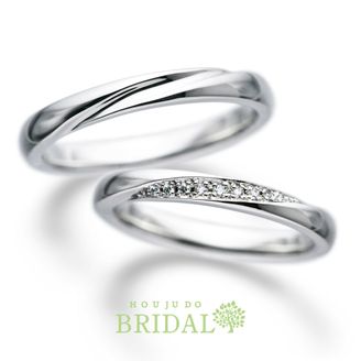 【宝寿堂(ほうじゅどう)】 ☆新作☆【宝寿堂】シンプルな甲丸リングにシャープにダイヤを入れたマリッジリング《HM2877S/HD2877S》