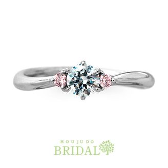 【宝寿堂(ほうじゅどう)】【宝寿堂】両サイドに煌めくピンクダイヤメレがとてもキュート《HD2111》