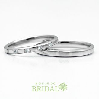 【宝寿堂(ほうじゅどう)】【宝寿堂】細身の甲丸に飛び石メレがキュート《HM2512l/HD2512s-b》