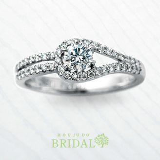 【宝寿堂(ほうじゅどう)】【宝寿堂】エレガントなアームにダイヤ煌めく華やかエンゲージ《HD2591》