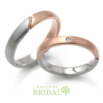 【宝寿堂(ほうじゅどう)】【宝寿堂】ピンクゴールドとプラチナのコンビリング《TDX8/TDX7》